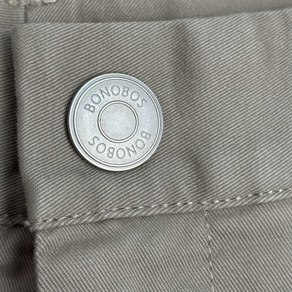 Bonobos Mems Pants 38x33 Beige Stretch Washed Chinos Khaki Preppy Slim Straight - Picture 8 of 13